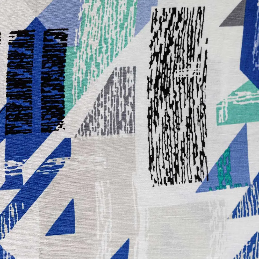 Customized soft hand feeling printed viscose linen blended fabric for clothing